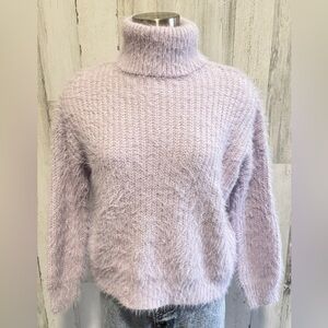 Mink blend Turtleneck Sweater Lilac‎ Preppy Cozy pastel quiet luxury very soft